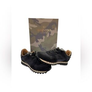 36 Valentino Garvani Rockstud Sneakers Black Rockrunner Camo